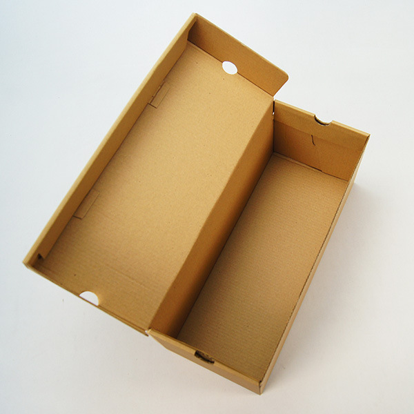 现货批发定制翻盖折叠牛皮纸鞋盒女士凉鞋盒单瓦楞320*130*125mm