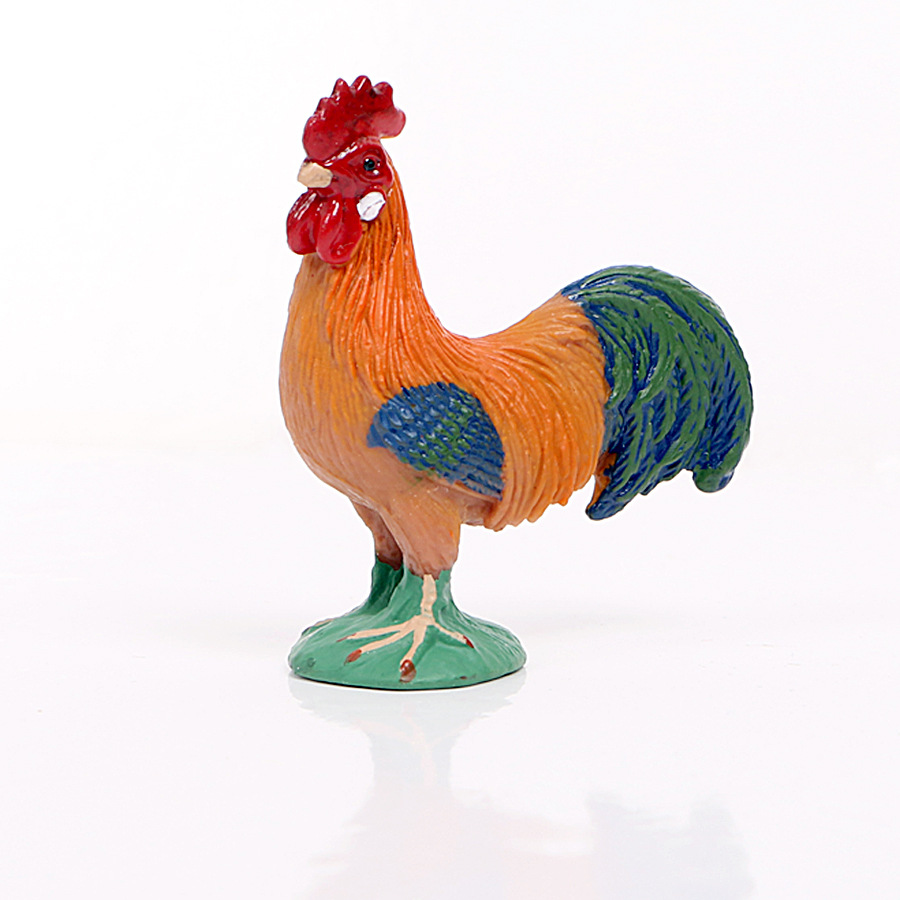 仿真农场动物模型实心环保静态小鸡公鸡母鸡手办套装摆件家庭玩具