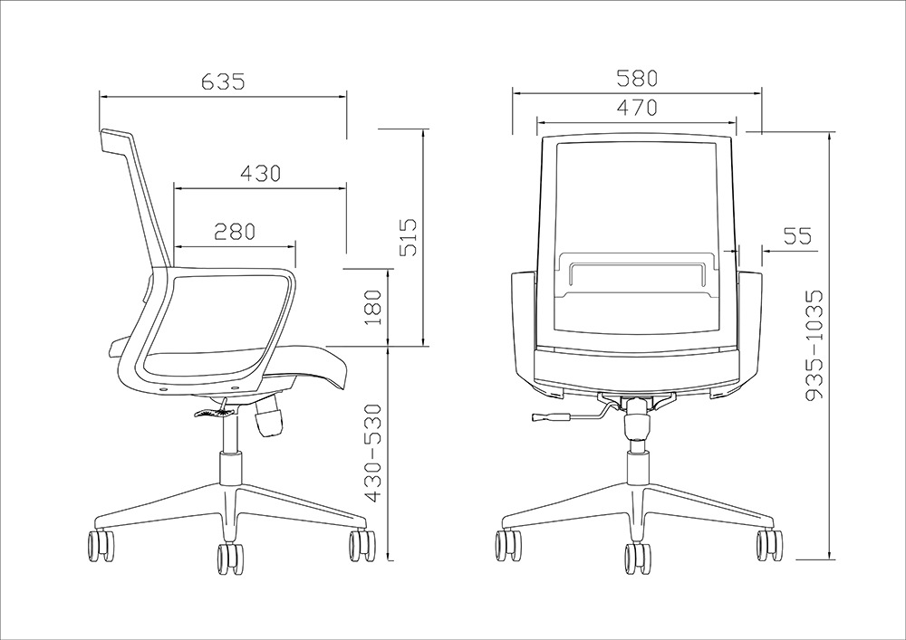 外贸直供办公网椅office chair办公椅网布现代简约可旋转升降