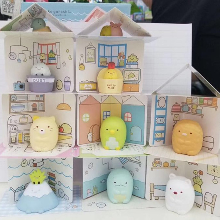 10款日系场景角落生物趣味游戏叠叠乐家居墙角小生物公仔摆件盒装