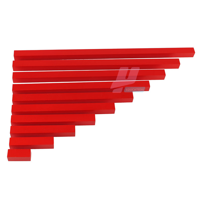 蒙台梭利蒙氏儿童感官教具长棒家庭装红棒2-5岁早教启蒙长短认识