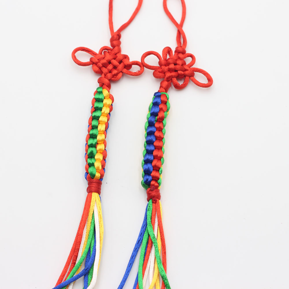 手工编制金刚结挂件 藏式转经结汽车挂件 结缘品五彩金刚结吉祥结
