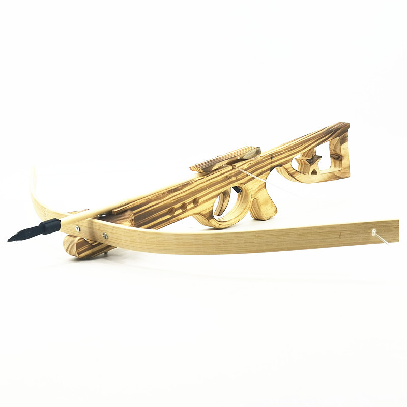 厂家直销儿童步枪玩具弩 木弩 弩枪十字弩模型 橡胶箭头无杀伤力