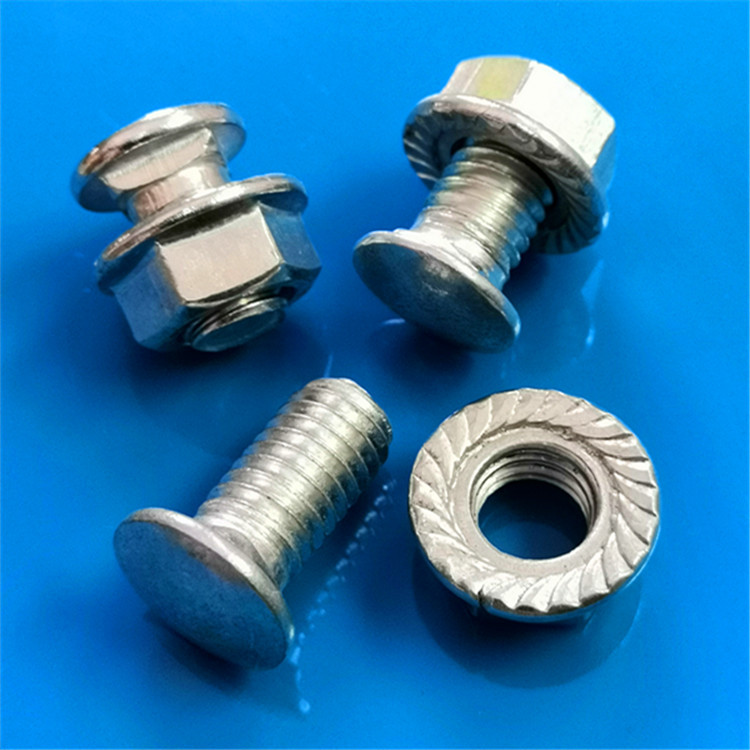 直销货源桥架方颈螺丝8*16白锌 工程专用紧固件 马车螺丝