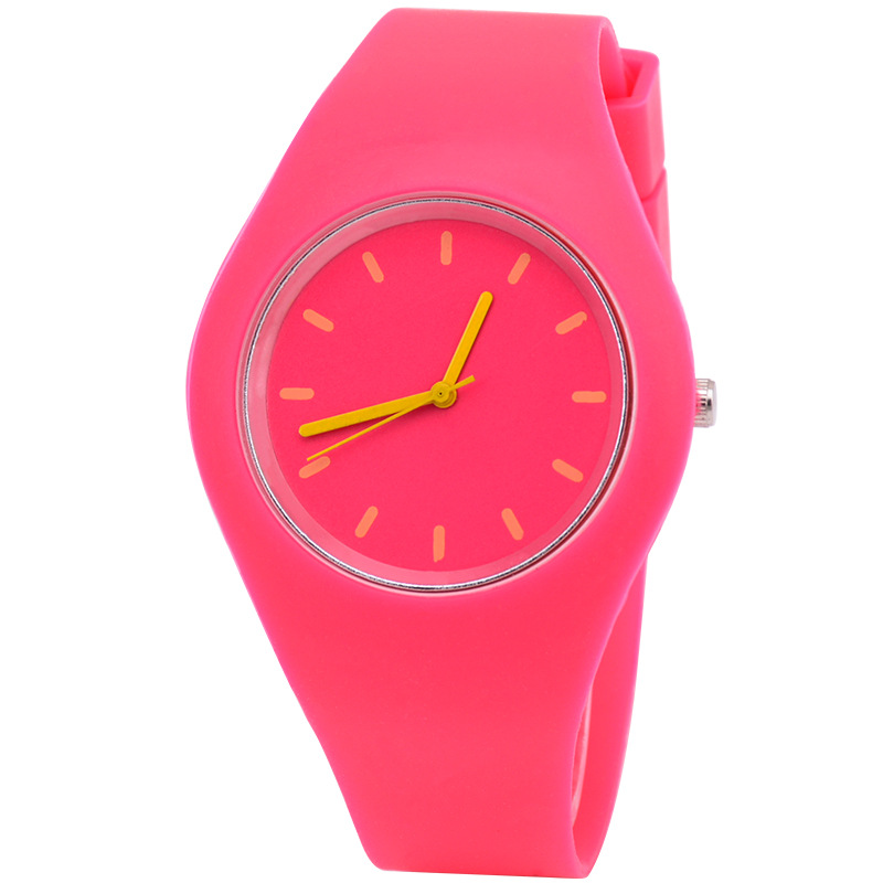 Popular Children's Watch Geneva Silicone Watch Candy Color Ultra-Thin Women's Sports Watch Jelly Watch Wholesale