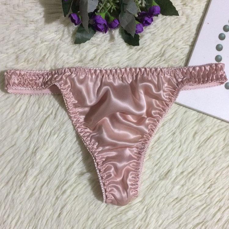 桑蚕丝内裤性感女士丁字裤 舒适透气真丝t裤男女通用打底裤