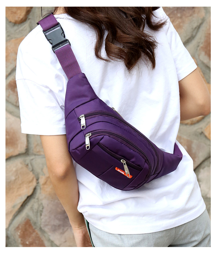 跑步运动腰间包休闲单肩斜挎包多功能收银防盗腰包时尚耐磨手机包