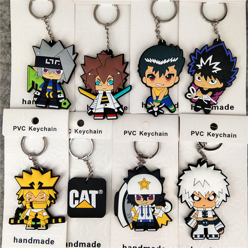日本动漫人物系列~凸凸漫画 pvc软胶双面钥匙扣 礼品挂饰 8款