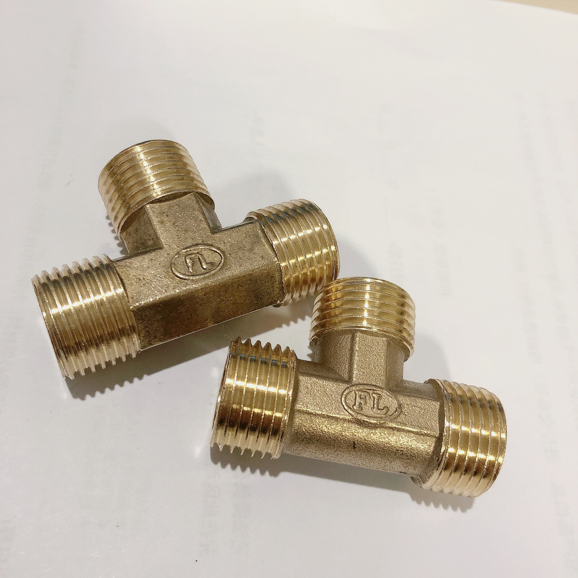 4分黄铜三通【外外外三通】全铜三通 活接弯水管天燃气管配件