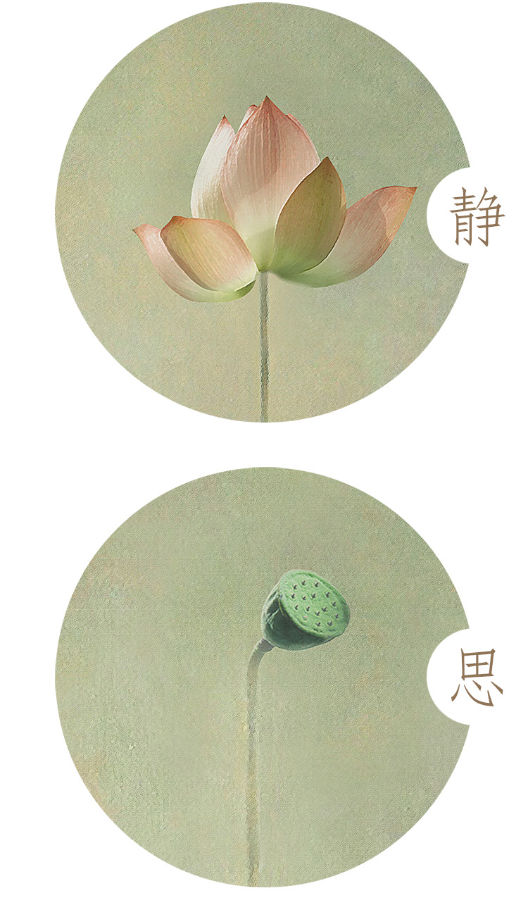 新中式床头荷叶莲花装饰画卧室荷花房间客厅玄关墙壁挂画壁画