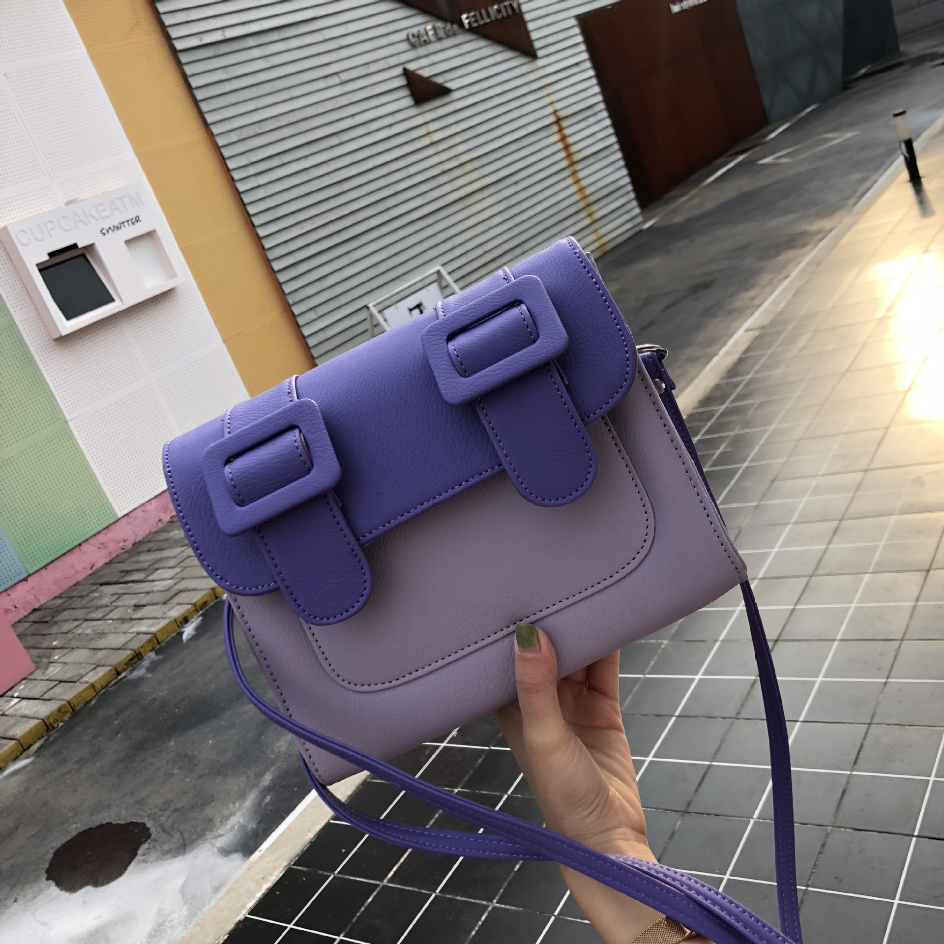 新款泰国剑桥包小众包包女2019爆款拼色单肩斜跨网红邮差包现货