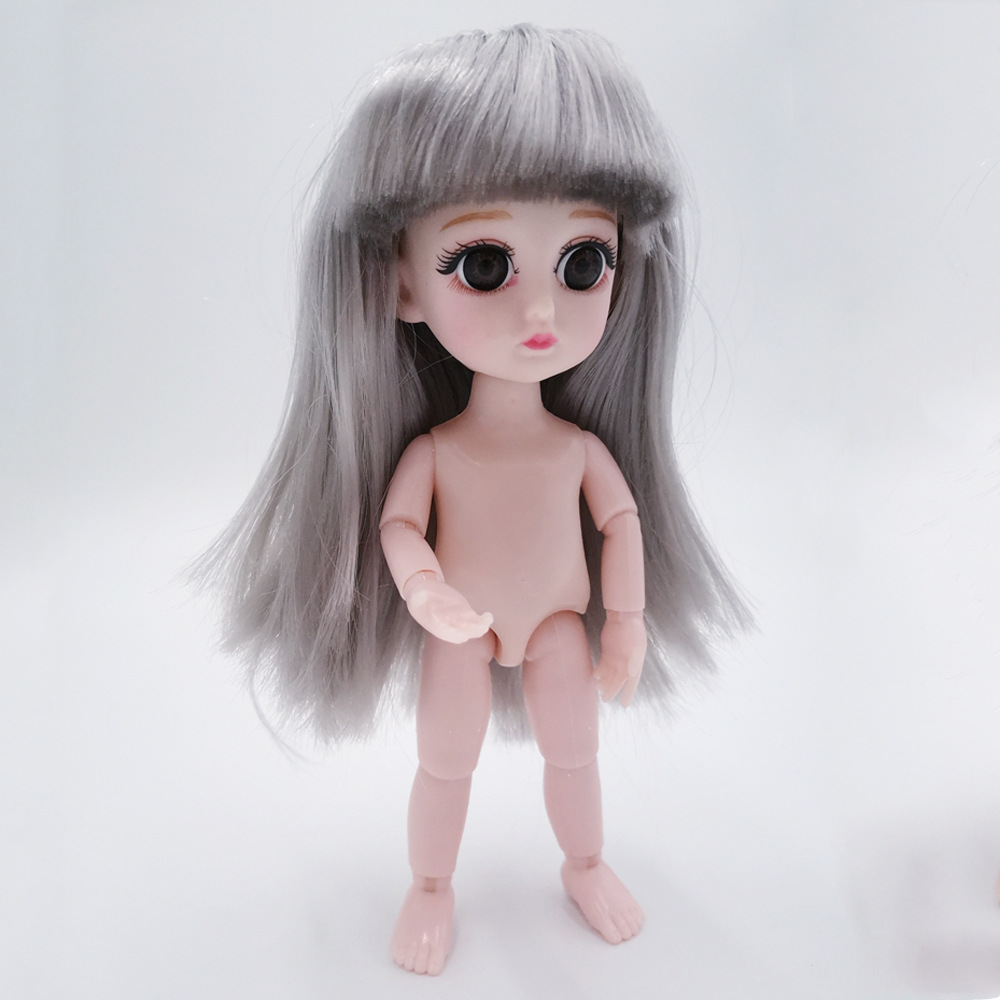 包邮抖音网红女孩sd换装关节6寸娃娃16cm仿真洋娃娃女孩玩具裸娃
