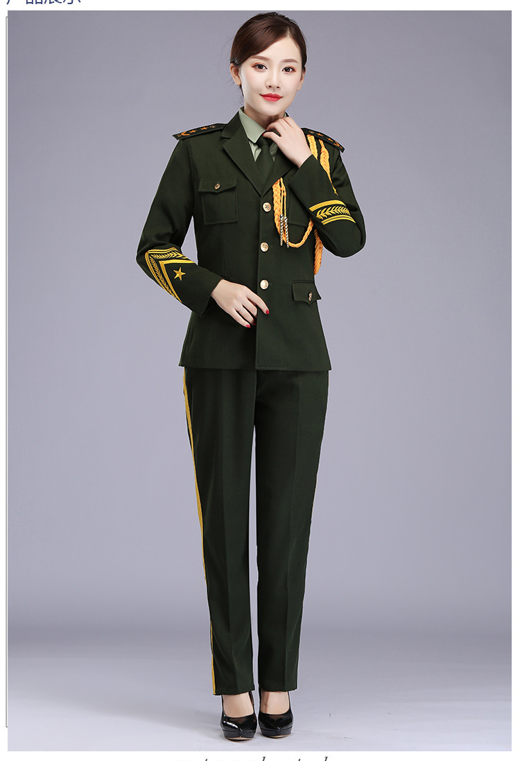 军装礼服国旗班升旗手服装军鼓乐队演出服三军仪仗队成人男女套装