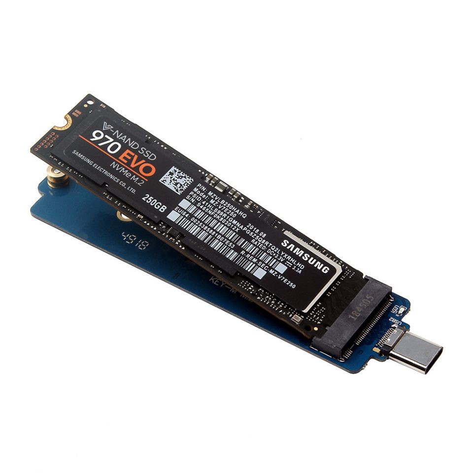 m.2 nvme转type-c移动硬盘盒 m2 ssd pcie接口ssd固态转换usb3.