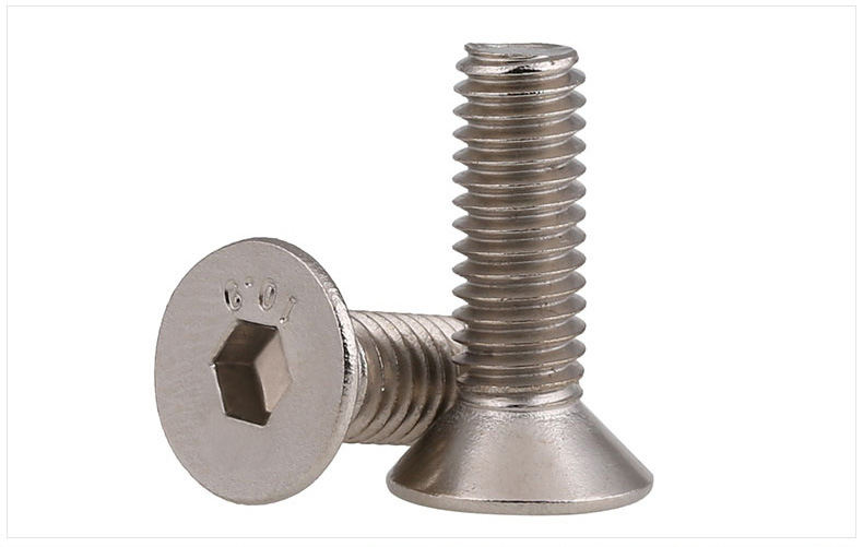 5 m3 10.9级镀镍沉头内六角螺丝钉din7991螺栓平头内六角螺钉