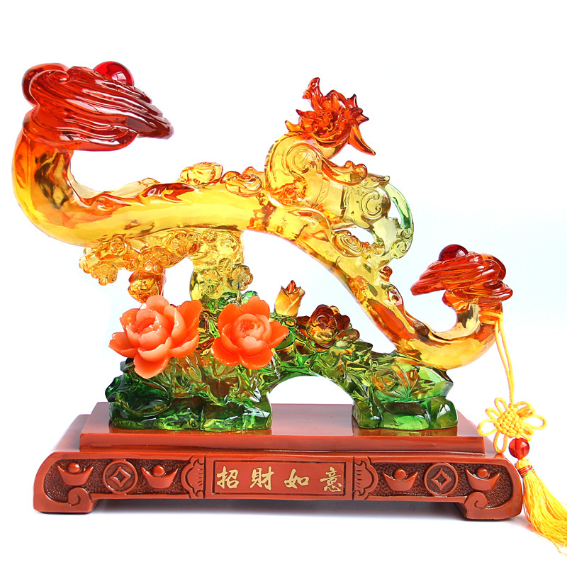玉如意摆件家居客厅酒柜电视柜装饰品工艺品招财摆设乔迁新居礼品
