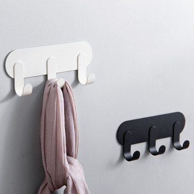 中凰 铁艺无痕挂钩北欧卫生间强力毛巾挂勾浴室免打孔墙上粘钩