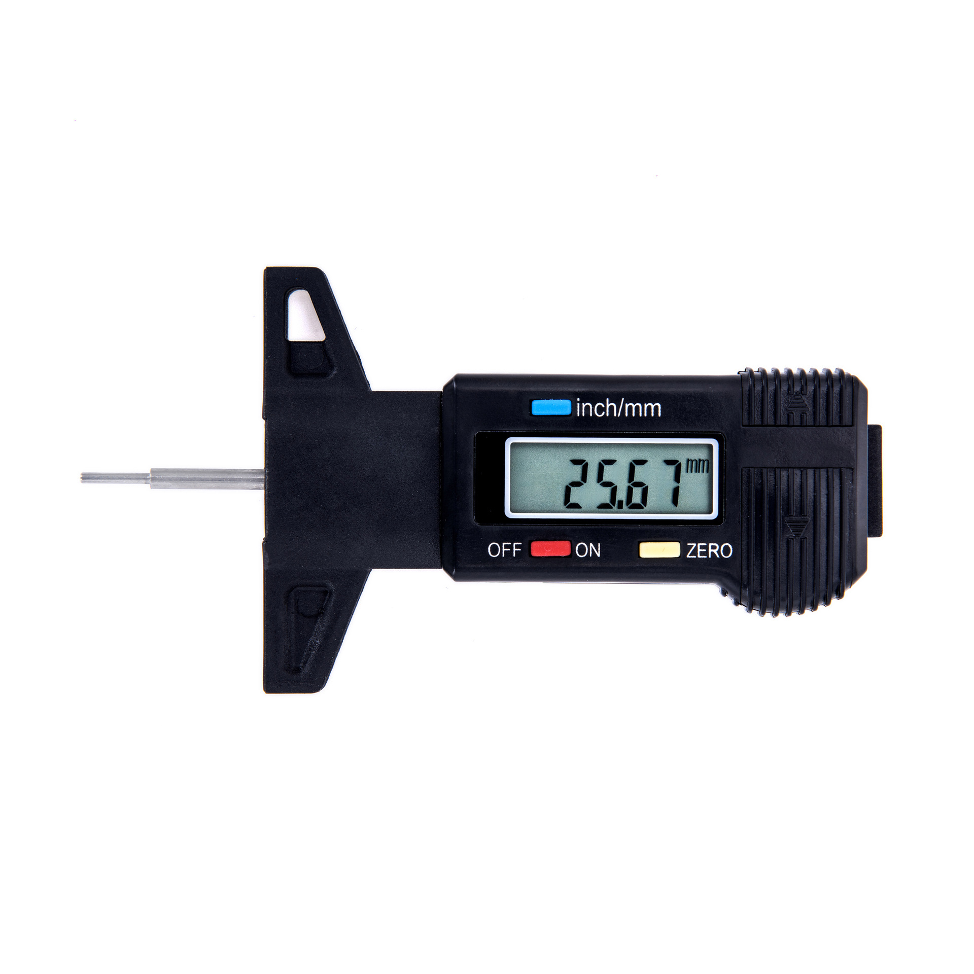 迪吉特 金属测头数显轮胎花纹深度尺胎纹尺 数显卡尺角度尺水平尺