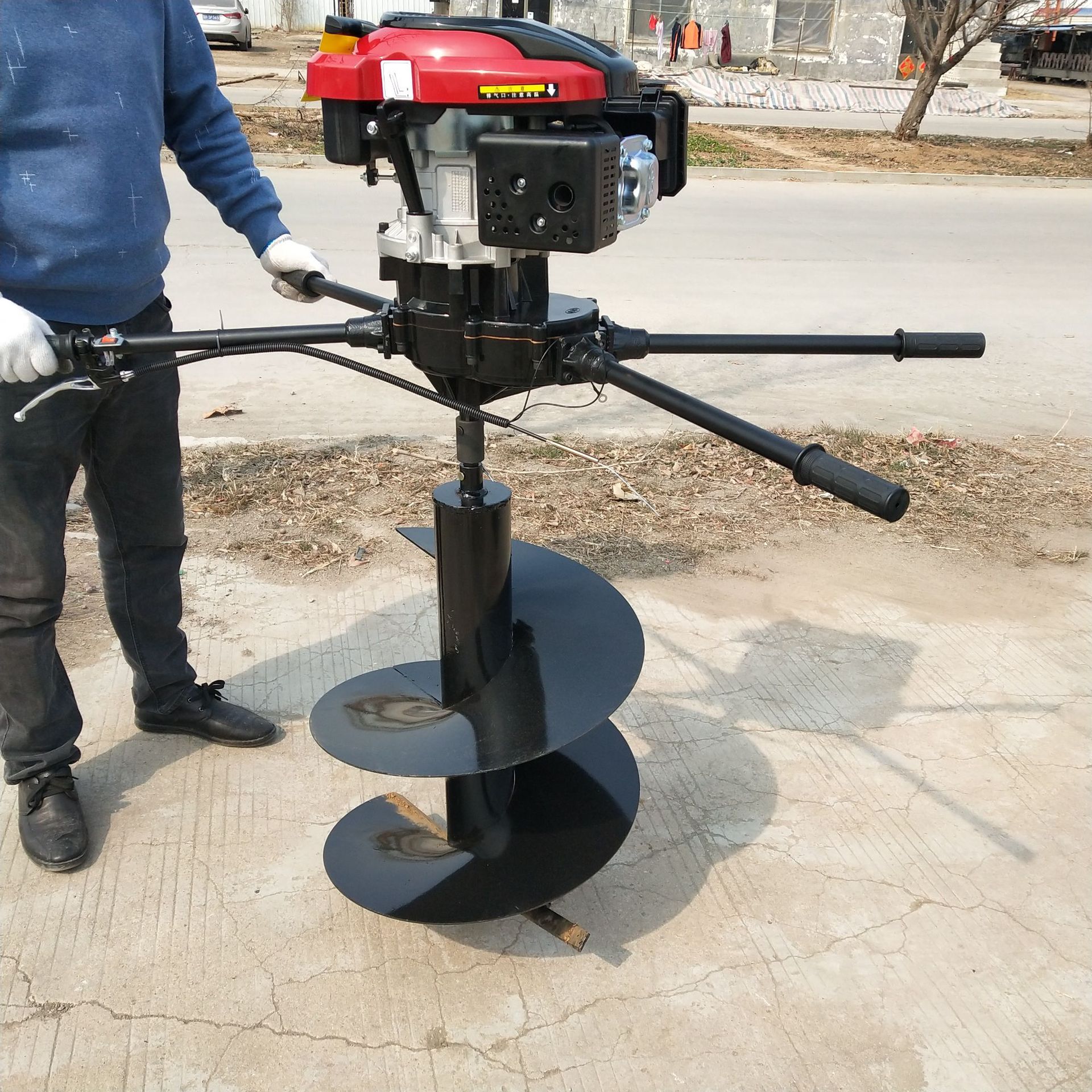 大功率植树挖坑机 汽油植树挖坑机 便携式手提式打桩钻眼机