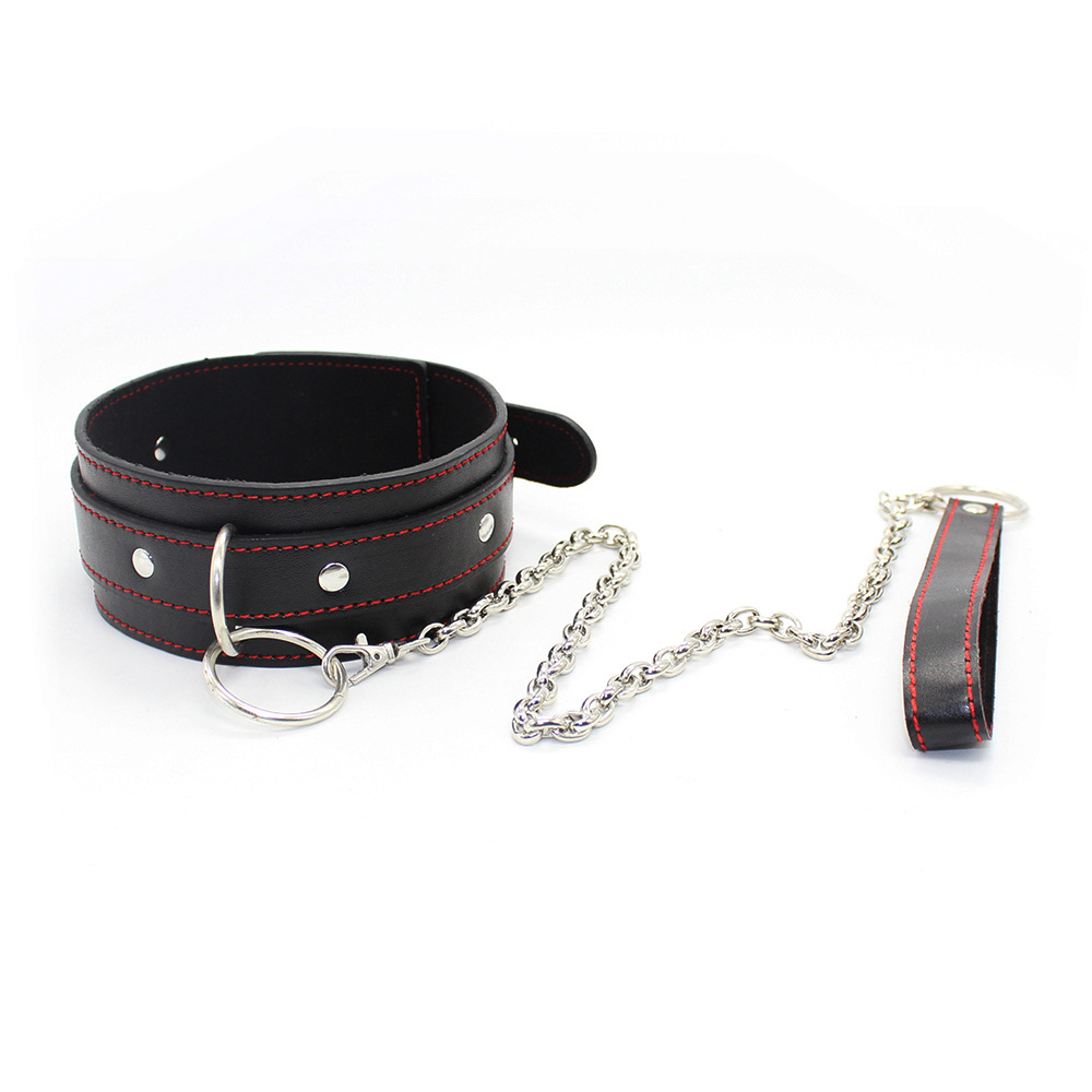 情趣手铐脚镣项圈三件套皮革成人性玩具捆绑束缚另类夫妻调情用品