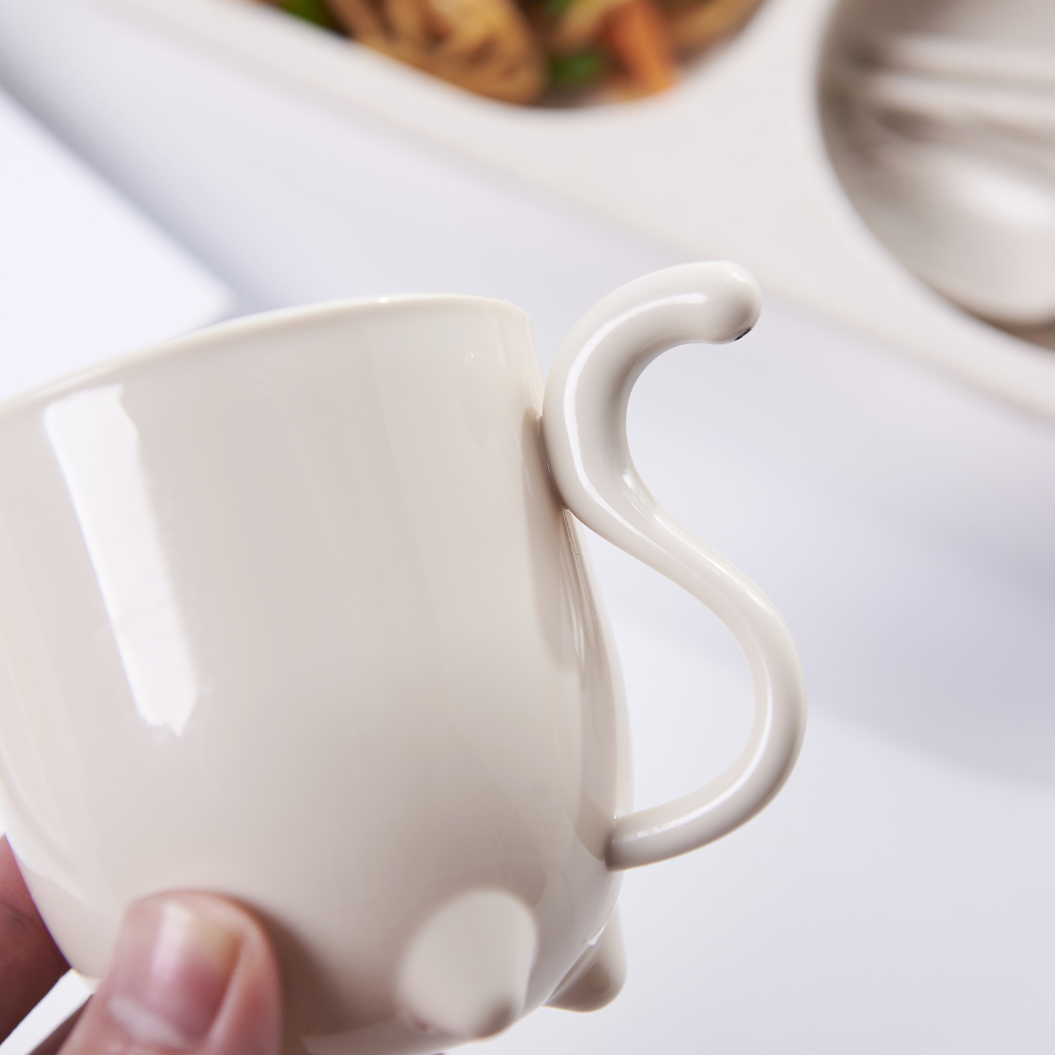 萌动物卡通创意小猫尾杯厂家直销可爱风学生礼品佳品四脚牛奶杯