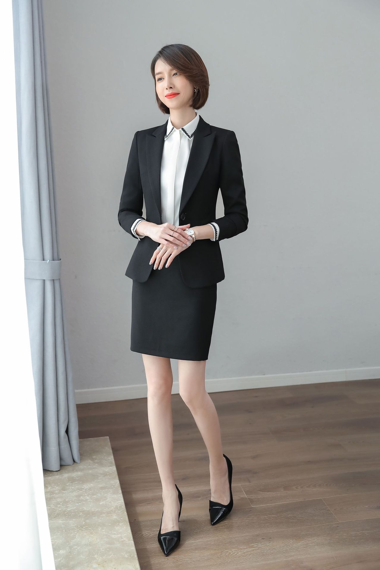 职业装女秋季裙套装高档酒店销售经理白领女式商务西装订制工作服