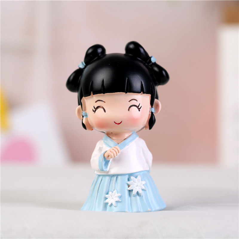Home Decoration Ancient Style Girl Plaid Decoration Decoration Court Girl Hanfu Decoration Gift Chinese Style Decoration