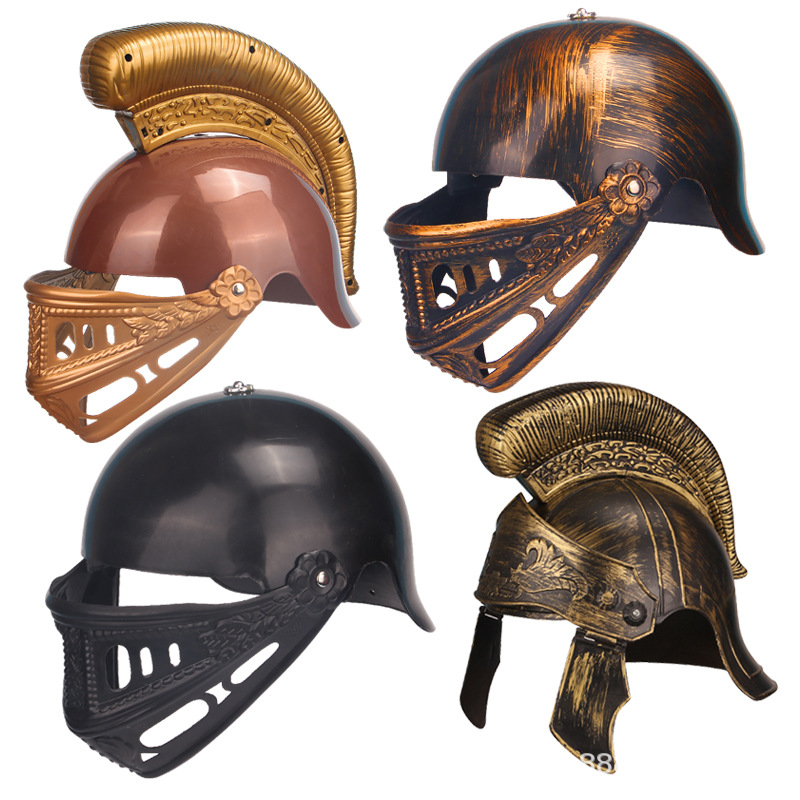 万圣节头盔帽子万圣节道具头盔勇士骑士头盔cos表演帽罗马勇士