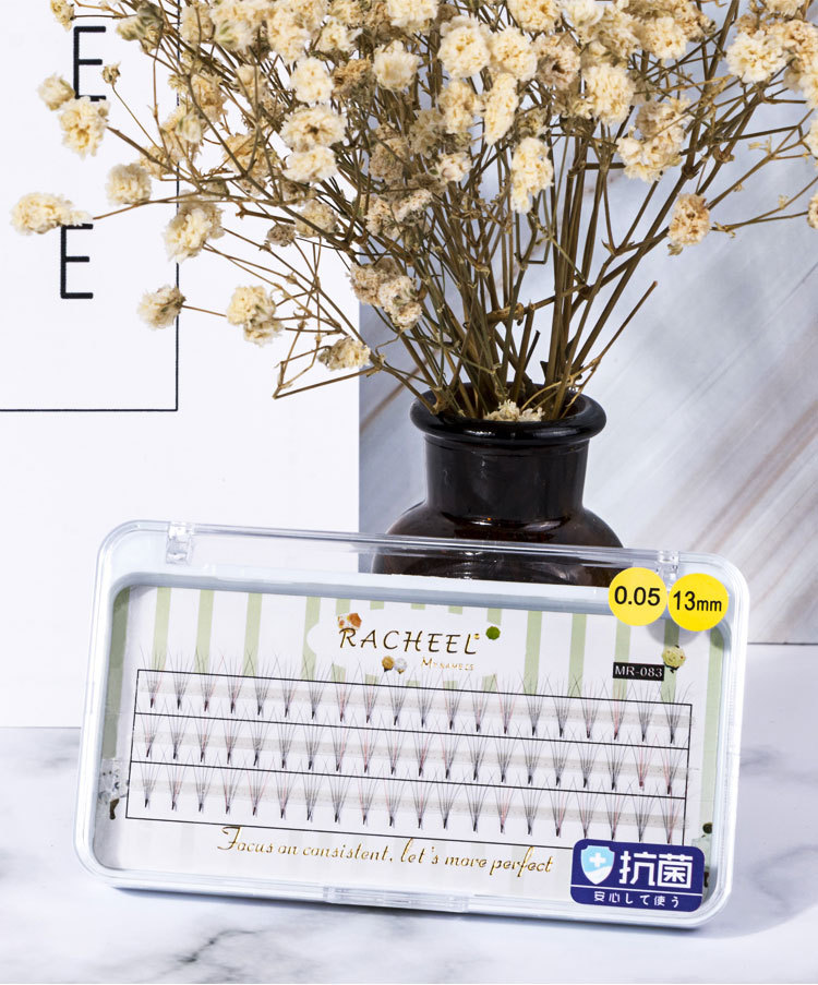 睿秋不规则彩毛柔软流行韩国海龙毛自然浓密红色5d朵毛美睫店专用