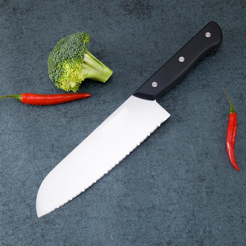 厂家直销不锈钢锋利冻肉刀 锯齿水果刀 带齿面包刀 带牙蛋糕刀