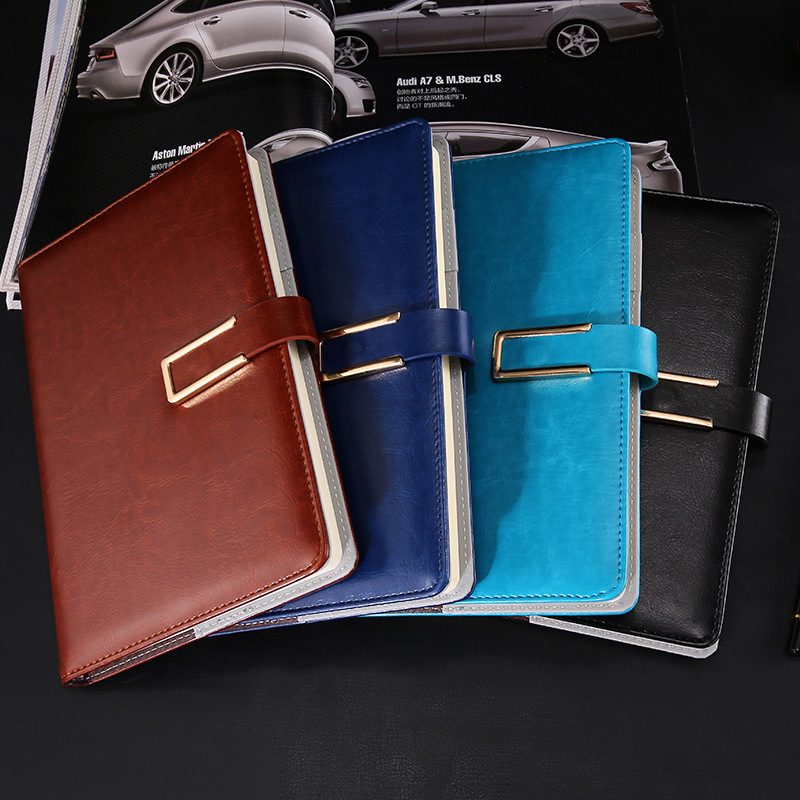in Stock Wholesale Office Stationery Notebook U-Shaped Buckle Imitation Leather Business Notebook Made A5 Creative Notepad