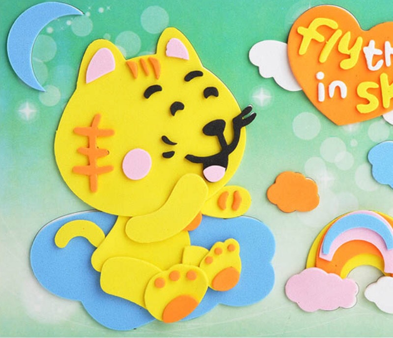 彩色手工海绵纸50*50厚1mm大张泡沫纸 幼儿园益智diy环境布置材料