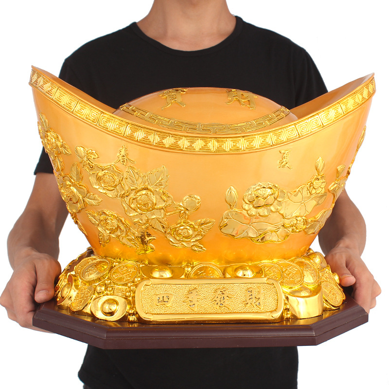 大号四季发财沙金元宝摆件店铺开业礼品装饰开店送礼物招财工艺品