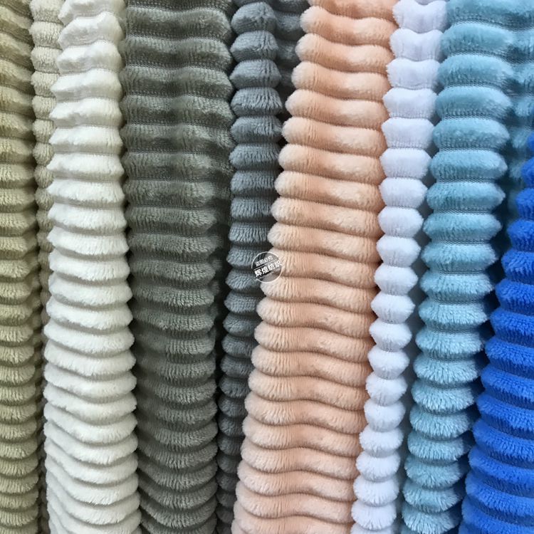 in Stock Supply Single-Sided Flannel Drawstring Corduroy Flannel Clothing Shoes and Hats Fabric Fabric