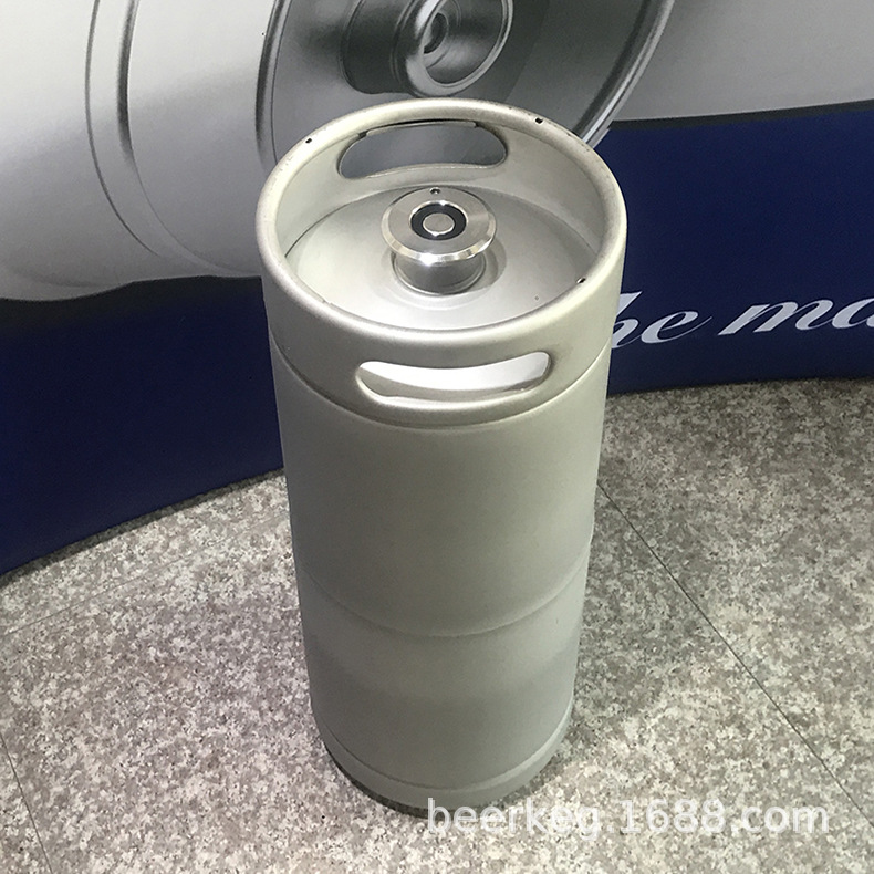美标1/6扎啤桶304不锈钢20l板式酒矛a型酒矛啤酒桶可堆叠井式s型
