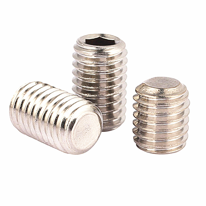 不锈钢din913平头内六角平端紧定无头机米螺丝钉m3m4