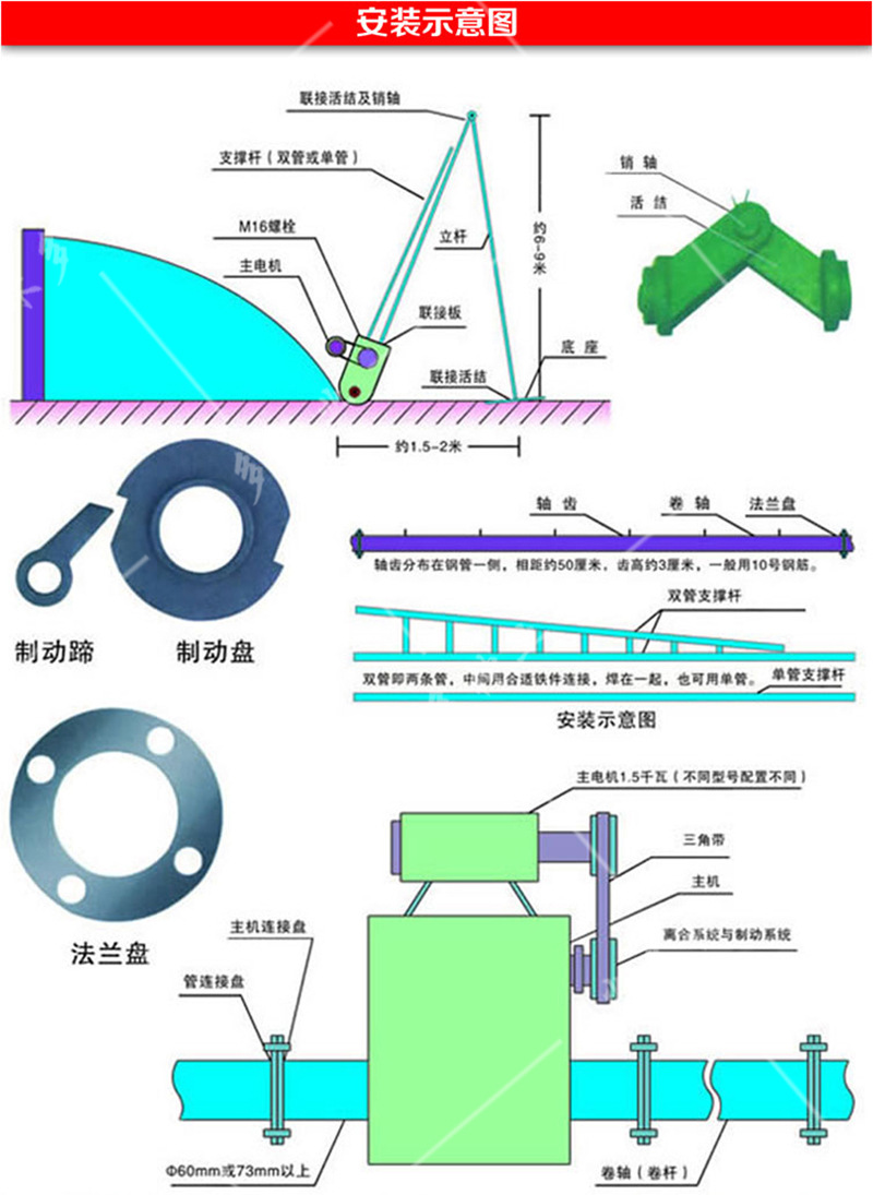 厂家直销大棚卷帘机 温室大棚卷帘机 电动卷帘机控制系统