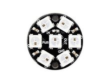 7位 WS2812 5050 RGB LED 内置全彩驱动彩灯 圆形开发板