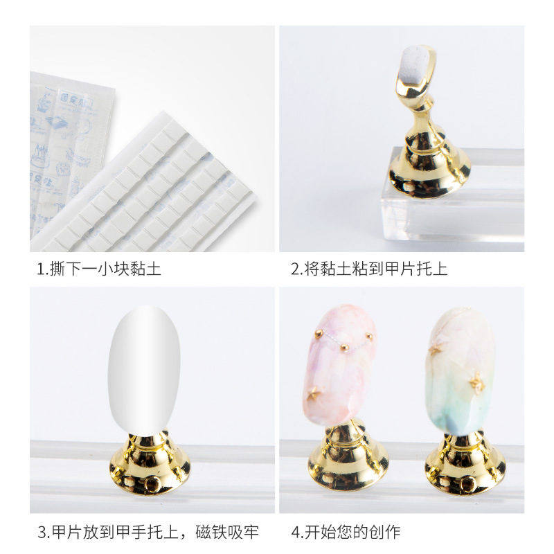 Nail Practice Chess Base Hand Fake Nails Support Practice Nail Tip Seat Plate Making Frame Fixed Sitting Practice Nail Bracket Mop