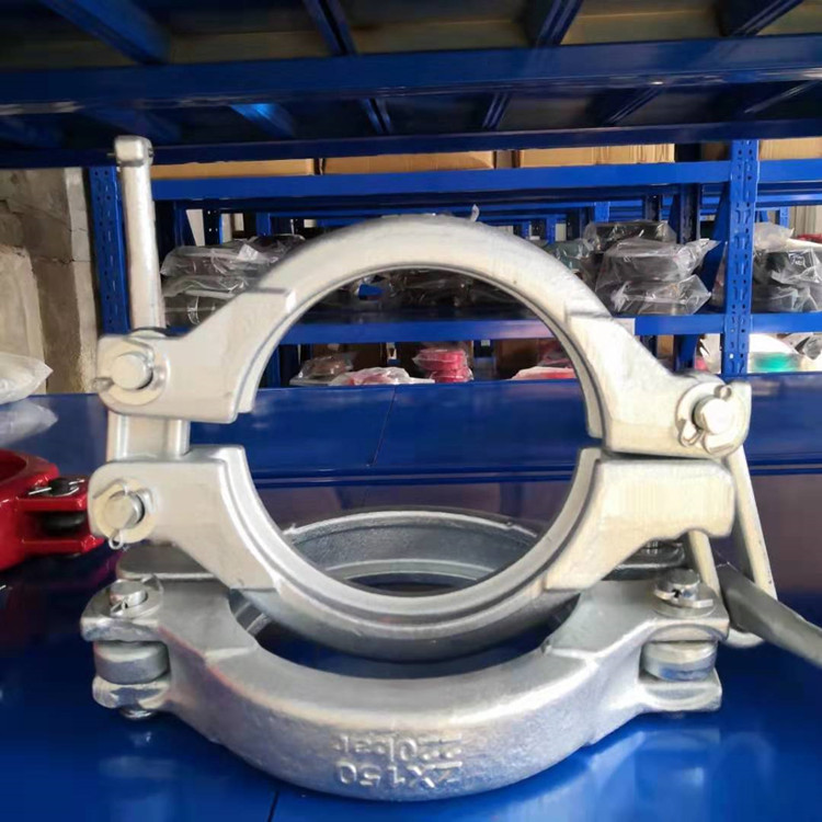 泵车dn125快速管卡盾构机湿喷机3寸快速卡箍锻造镀锌管夹-阿里巴巴