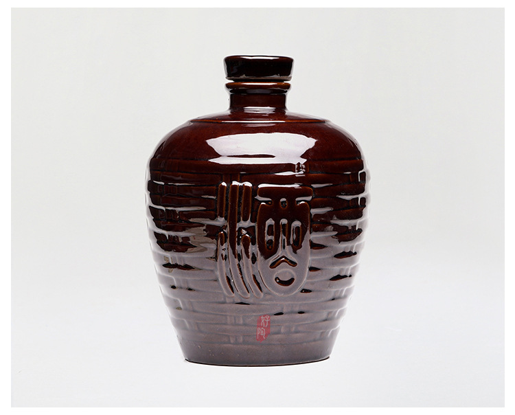5斤陶瓷酒瓶5斤酒坛(配陶瓷盖 硅胶塞)高密封陶瓷酒坛