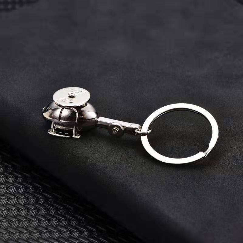 金属直升飞机钥匙扣 航空公司活动礼品钥匙挂件 汽车个性腰扣配饰