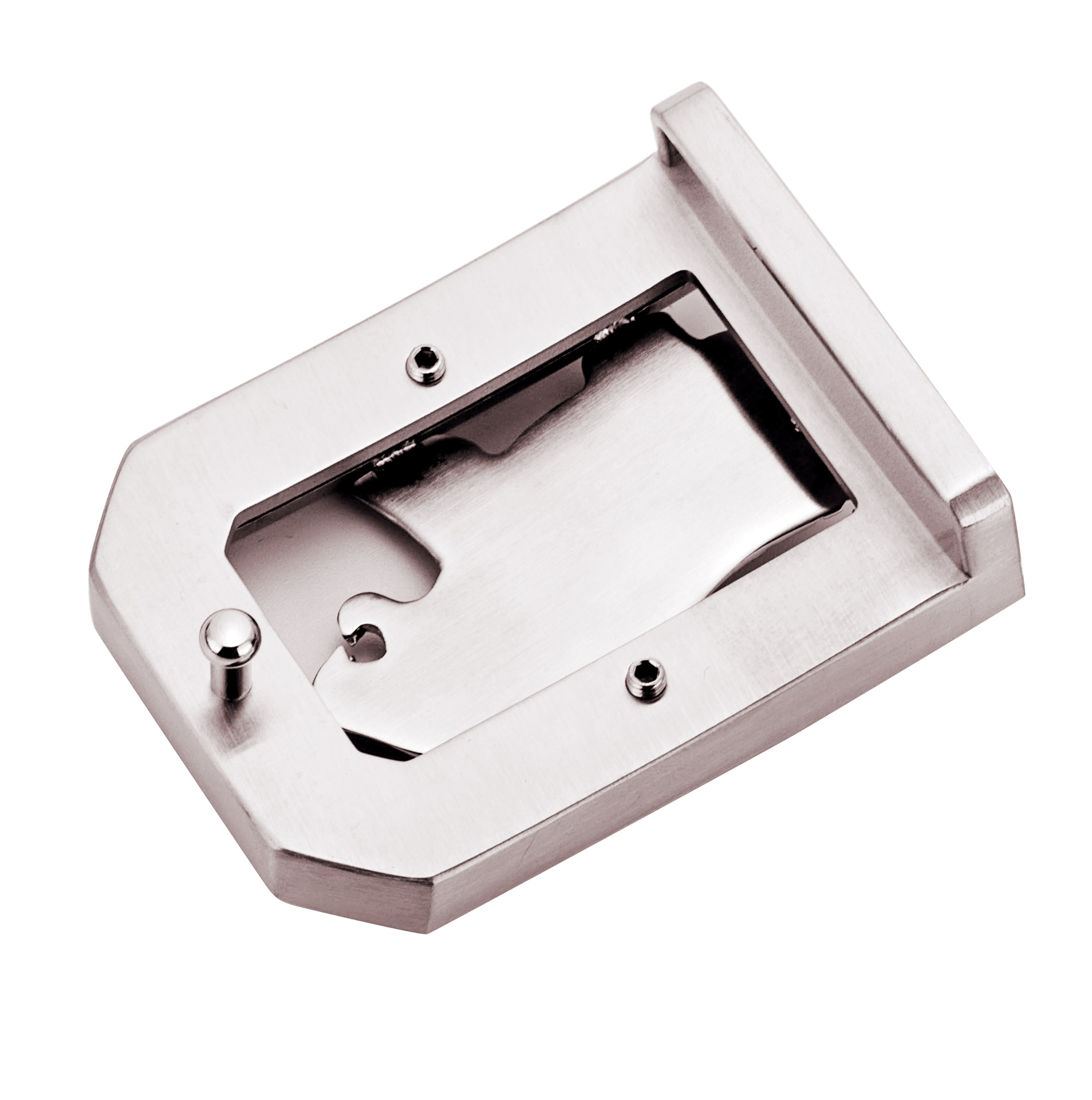 304不锈钢拉丝亮面平滑扣男士皮带扣防过敏耐磨钢扣腰带头3.85cm