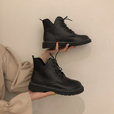 网红马丁靴女英伦风2019春秋新款透气短筒学生瘦瘦百搭ins短靴潮