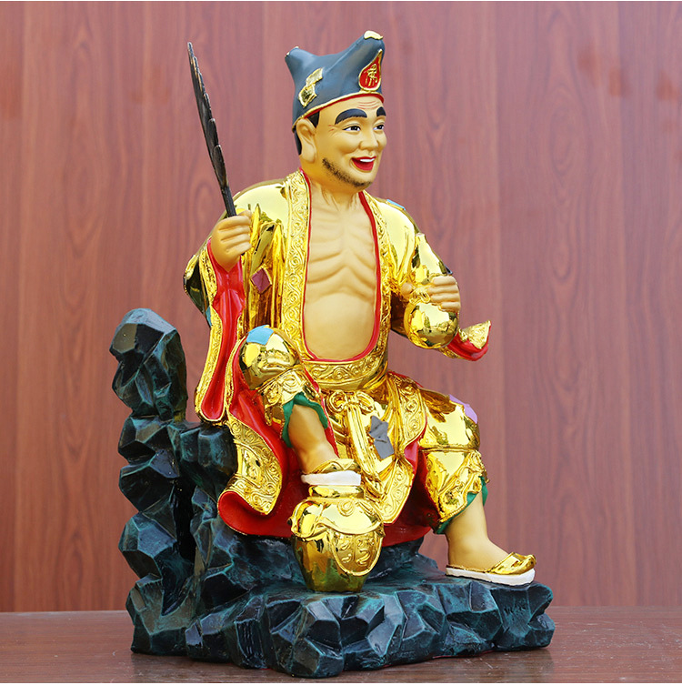 活佛济公佛像居家供奉树脂风水摆件降龙罗汉办公室装饰品厂家供货