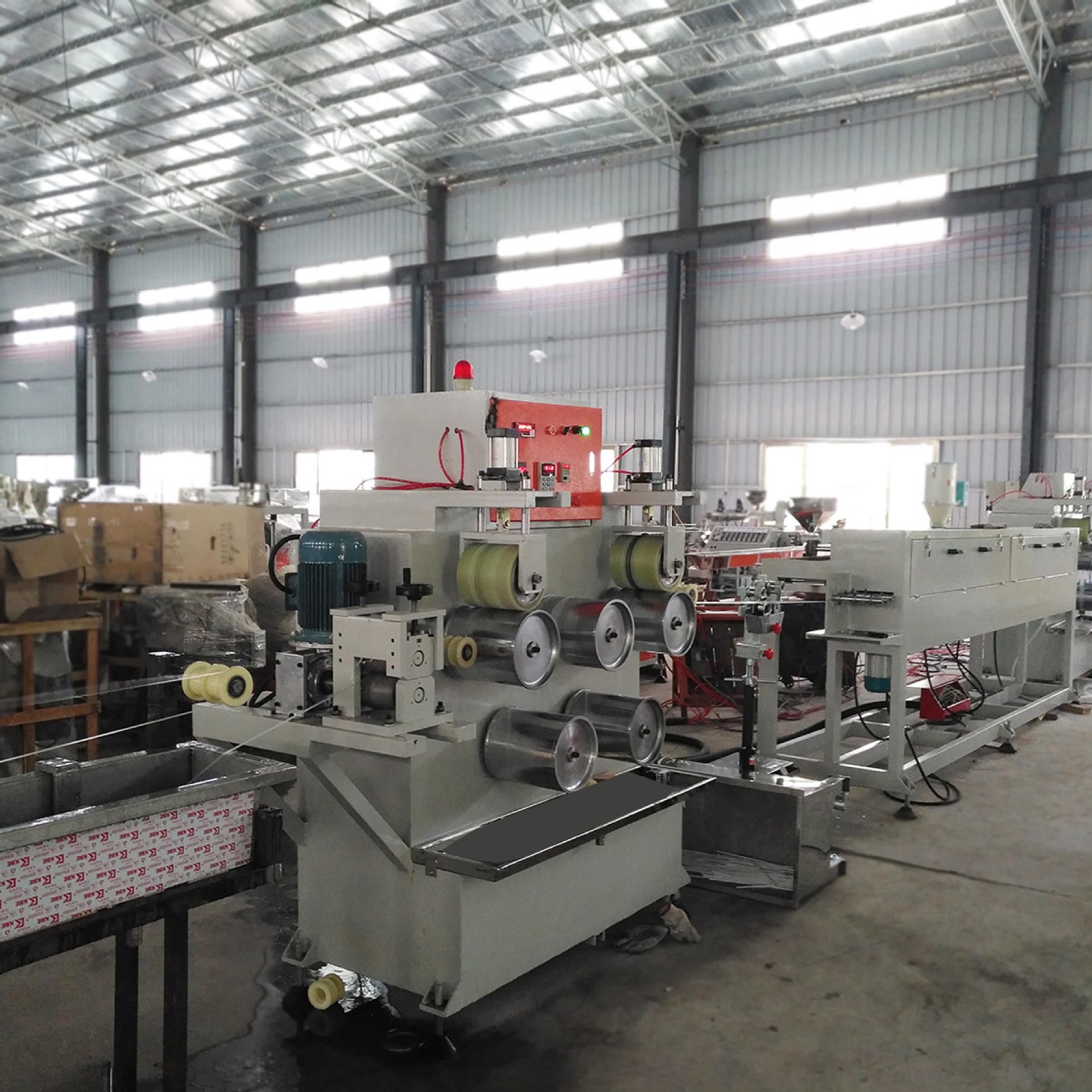 厂家直销 高产量 超薄高强度打包带挤出机 一出二pp打包带生产线