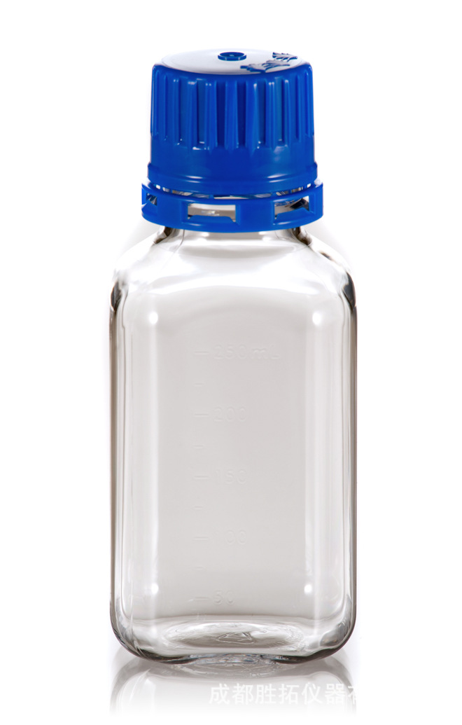 美国蓝盖petg培养基瓶,防误开血清瓶