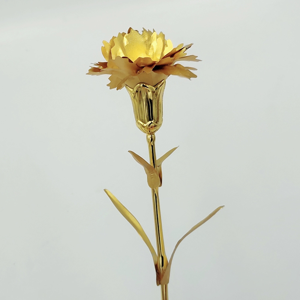 24k金箔康乃馨仿真花 创意母亲节礼品送妈妈礼物跨境外贸赠品批发