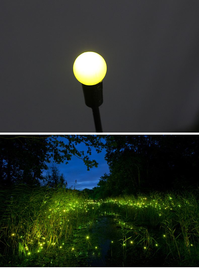 led景观灯 仿真圆球灯 萤火虫星星装饰灯 萤火虫地插灯