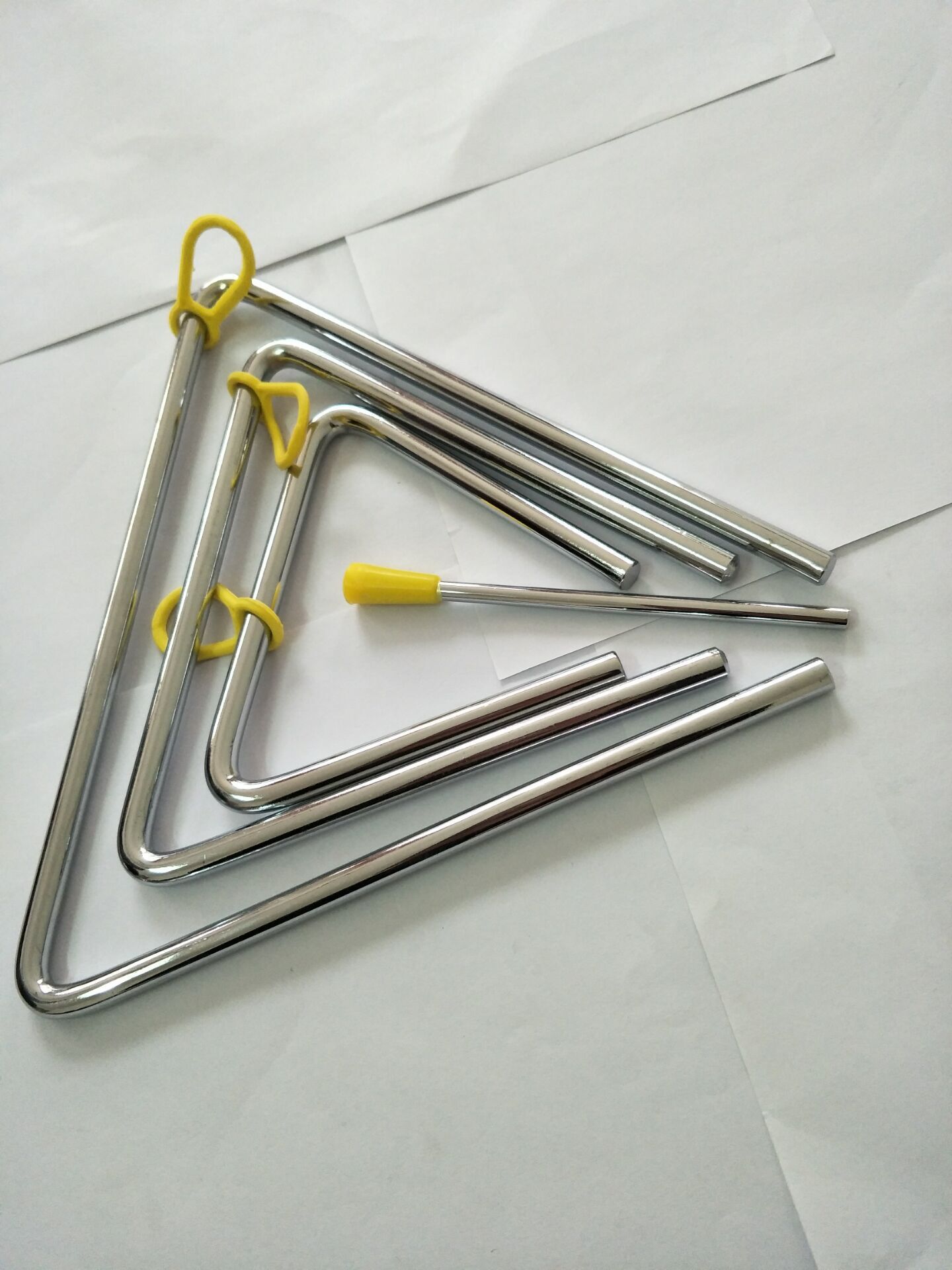 奥尔夫儿童打击乐器三角铃幼儿园早教宝宝4英寸三角铁一件起批